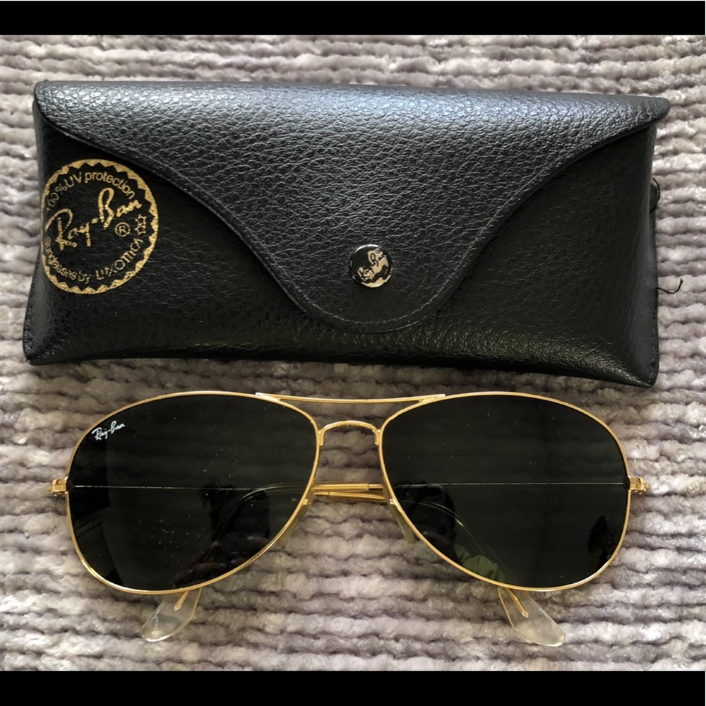 Ray-Ban Gold Classic Aviator Sunglasses